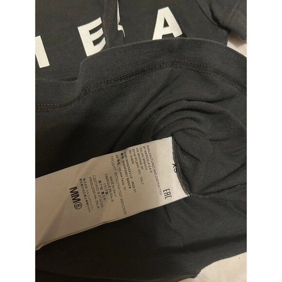 NWT MM6 Maison Margiela Cropped T-Shirt, Washed Black, Size: XS - Picture 6 of 8